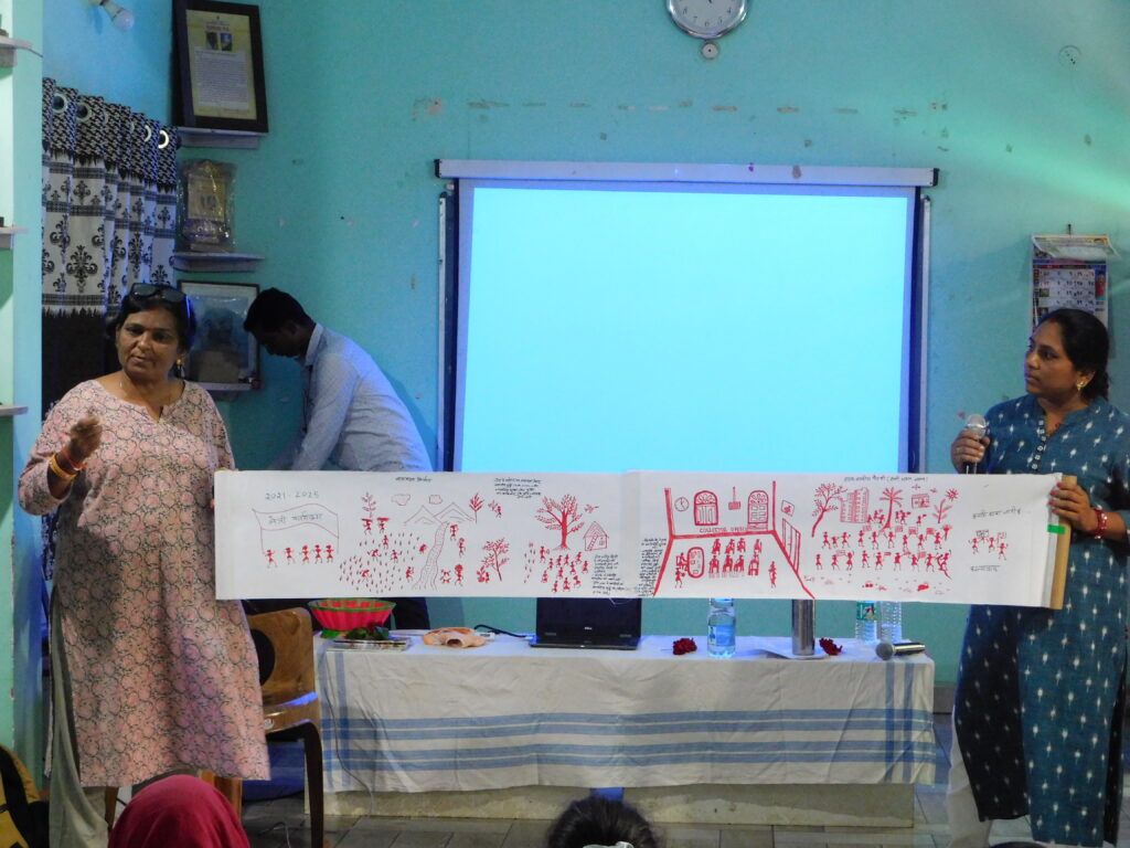 Rajasthan Netris depicting their 5 year journey on a picture scroll 